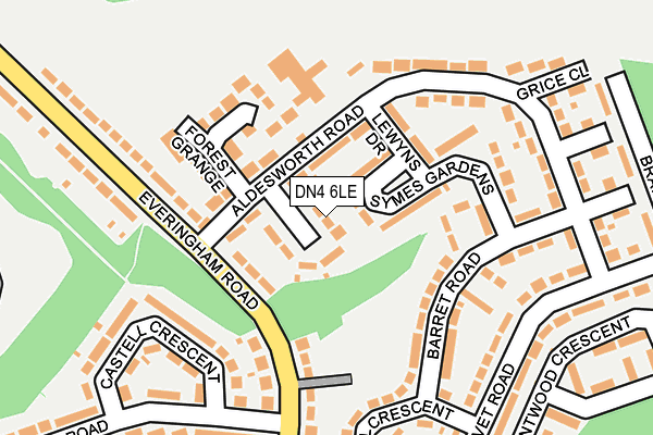 DN4 6LE map - OS OpenMap – Local (Ordnance Survey)