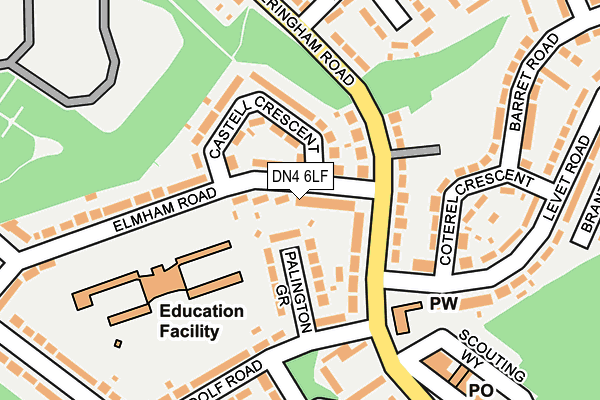 DN4 6LF map - OS OpenMap – Local (Ordnance Survey)