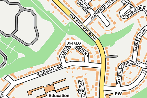 DN4 6LG map - OS OpenMap – Local (Ordnance Survey)