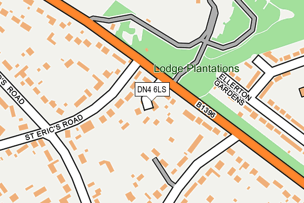 DN4 6LS map - OS OpenMap – Local (Ordnance Survey)