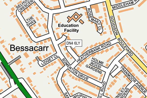 DN4 6LY map - OS OpenMap – Local (Ordnance Survey)