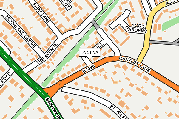 DN4 6NA map - OS OpenMap – Local (Ordnance Survey)