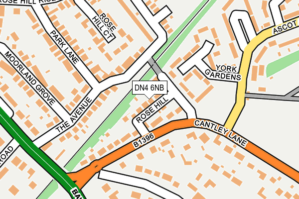 DN4 6NB map - OS OpenMap – Local (Ordnance Survey)