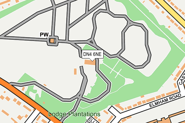 DN4 6NE map - OS OpenMap – Local (Ordnance Survey)