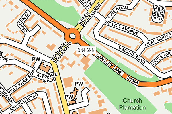 DN4 6NN map - OS OpenMap – Local (Ordnance Survey)