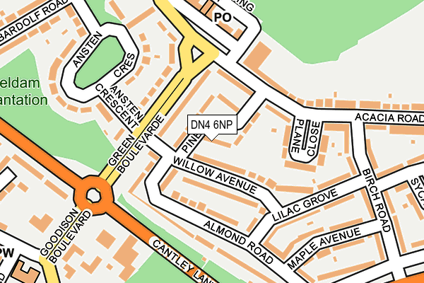 DN4 6NP map - OS OpenMap – Local (Ordnance Survey)