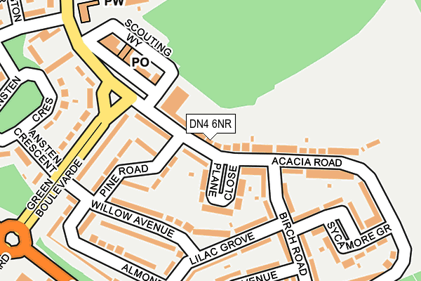 DN4 6NR map - OS OpenMap – Local (Ordnance Survey)