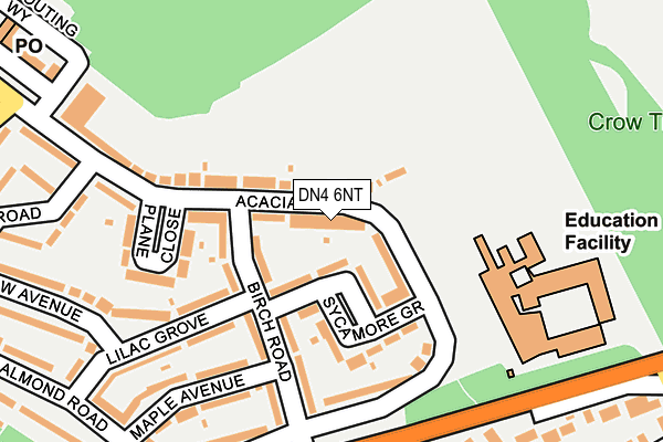 DN4 6NT map - OS OpenMap – Local (Ordnance Survey)