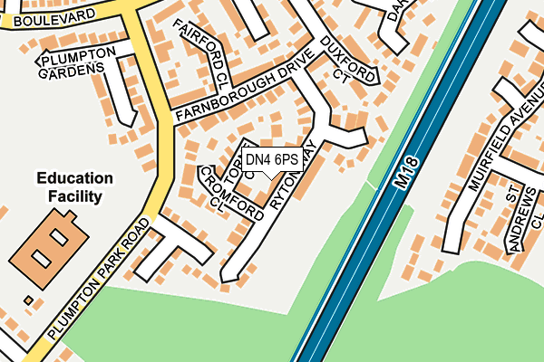 DN4 6PS map - OS OpenMap – Local (Ordnance Survey)