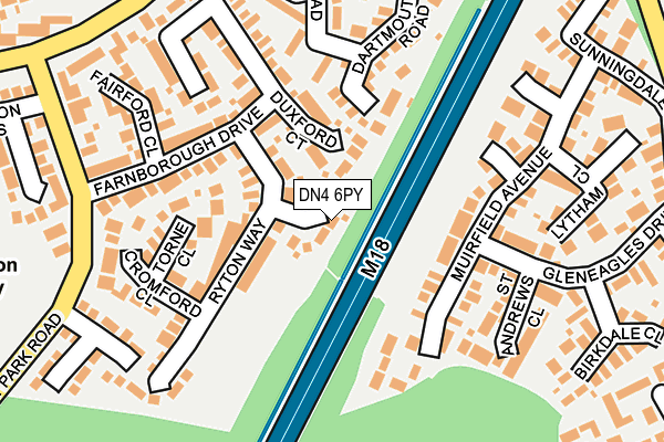 DN4 6PY map - OS OpenMap – Local (Ordnance Survey)