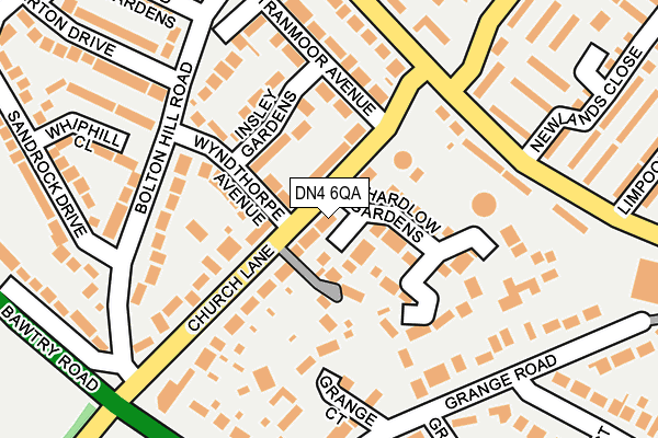 DN4 6QA map - OS OpenMap – Local (Ordnance Survey)