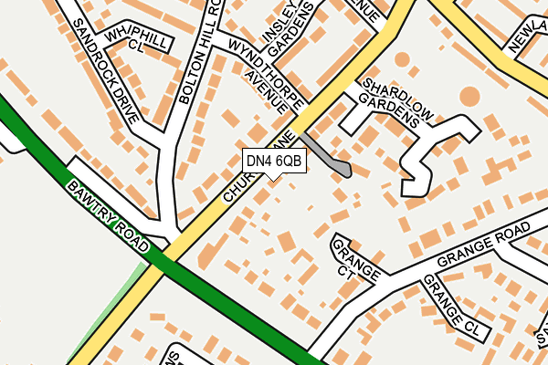 DN4 6QB map - OS OpenMap – Local (Ordnance Survey)