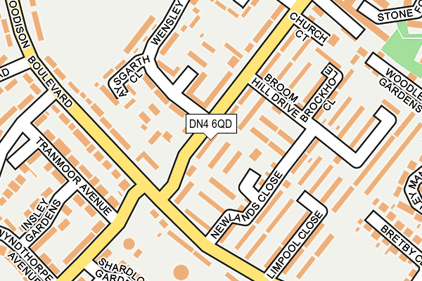 DN4 6QD map - OS OpenMap – Local (Ordnance Survey)
