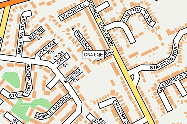 DN4 6QE map - OS OpenMap – Local (Ordnance Survey)