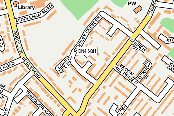 DN4 6QH map - OS OpenMap – Local (Ordnance Survey)