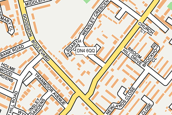 DN4 6QQ map - OS OpenMap – Local (Ordnance Survey)