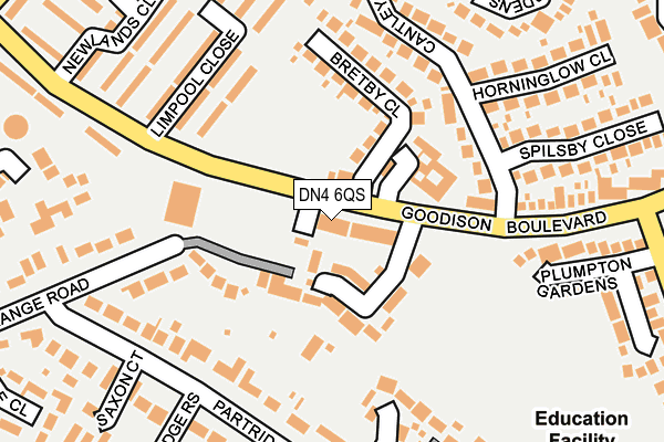 DN4 6QS map - OS OpenMap – Local (Ordnance Survey)
