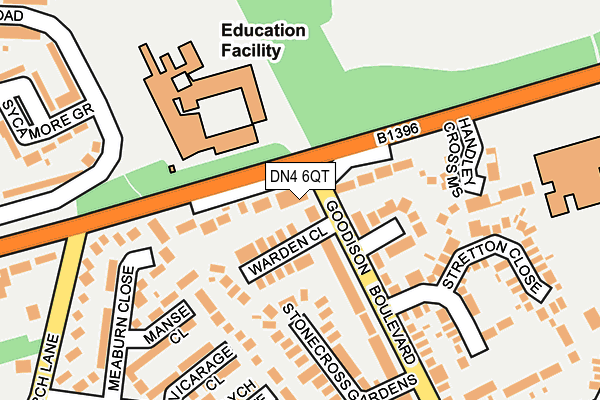 DN4 6QT map - OS OpenMap – Local (Ordnance Survey)