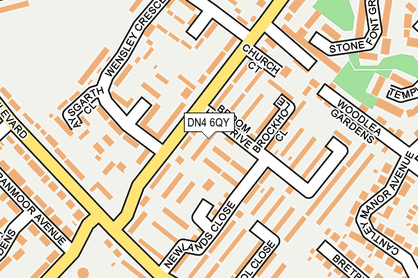 DN4 6QY map - OS OpenMap – Local (Ordnance Survey)