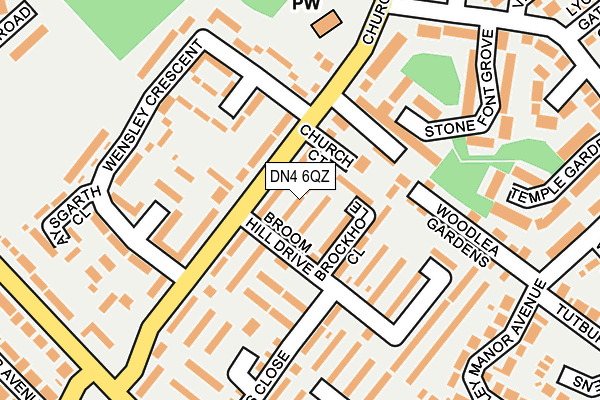 DN4 6QZ map - OS OpenMap – Local (Ordnance Survey)