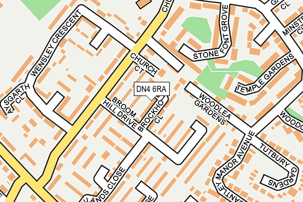 DN4 6RA map - OS OpenMap – Local (Ordnance Survey)