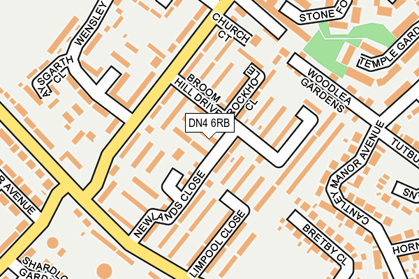 DN4 6RB map - OS OpenMap – Local (Ordnance Survey)