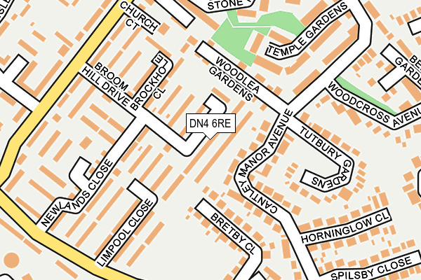 DN4 6RE map - OS OpenMap – Local (Ordnance Survey)