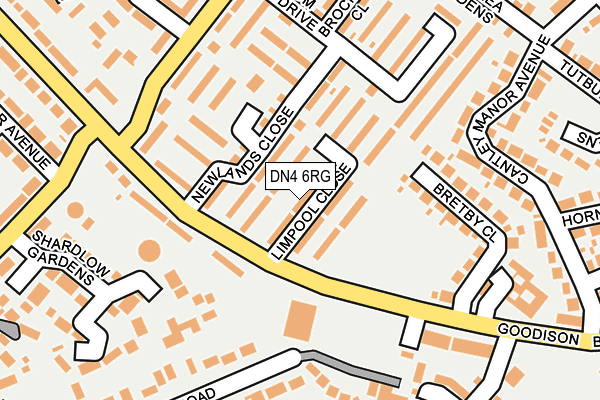 DN4 6RG map - OS OpenMap – Local (Ordnance Survey)