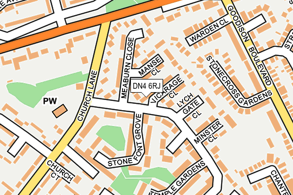 DN4 6RJ map - OS OpenMap – Local (Ordnance Survey)