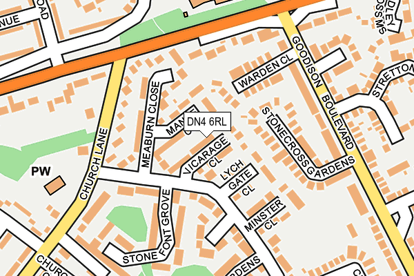 DN4 6RL map - OS OpenMap – Local (Ordnance Survey)