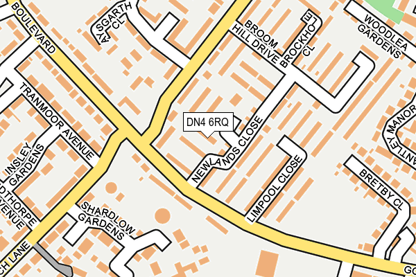 DN4 6RQ map - OS OpenMap – Local (Ordnance Survey)