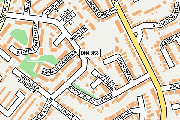 DN4 6RS map - OS OpenMap – Local (Ordnance Survey)