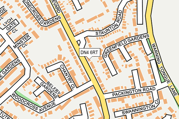 DN4 6RT map - OS OpenMap – Local (Ordnance Survey)