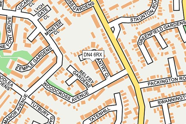 DN4 6RX map - OS OpenMap – Local (Ordnance Survey)