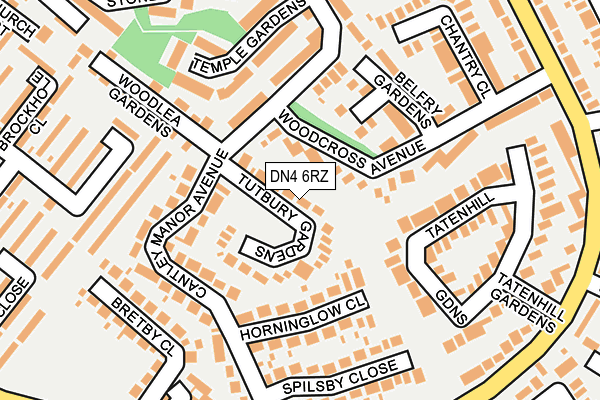 DN4 6RZ map - OS OpenMap – Local (Ordnance Survey)