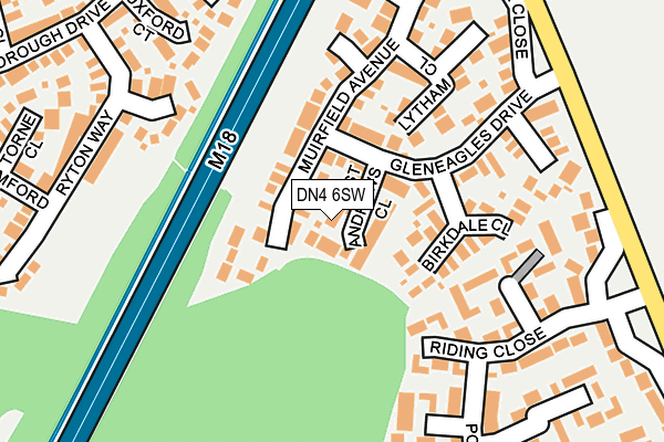 DN4 6SW map - OS OpenMap – Local (Ordnance Survey)