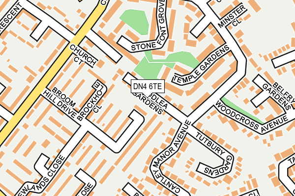 DN4 6TE map - OS OpenMap – Local (Ordnance Survey)