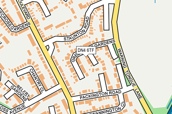 DN4 6TF map - OS OpenMap – Local (Ordnance Survey)