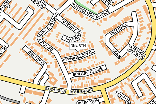 DN4 6TH map - OS OpenMap – Local (Ordnance Survey)