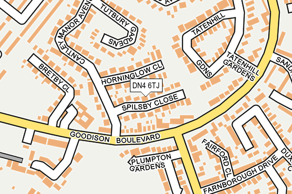 DN4 6TJ map - OS OpenMap – Local (Ordnance Survey)
