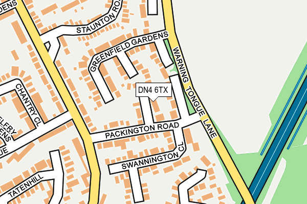 DN4 6TX map - OS OpenMap – Local (Ordnance Survey)