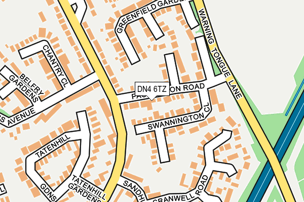 DN4 6TZ map - OS OpenMap – Local (Ordnance Survey)
