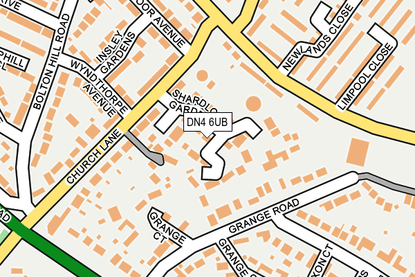 DN4 6UB map - OS OpenMap – Local (Ordnance Survey)