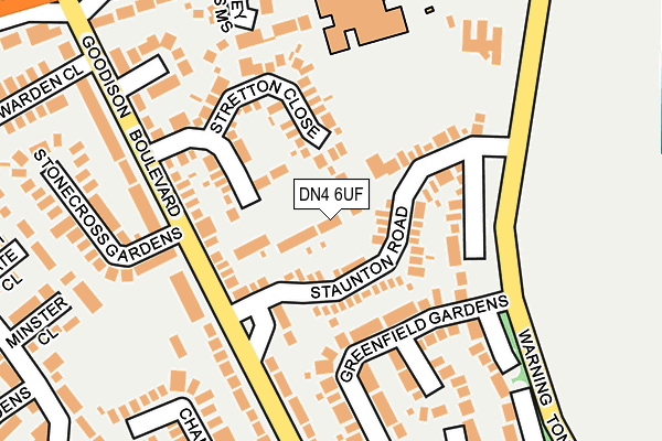 DN4 6UF map - OS OpenMap – Local (Ordnance Survey)