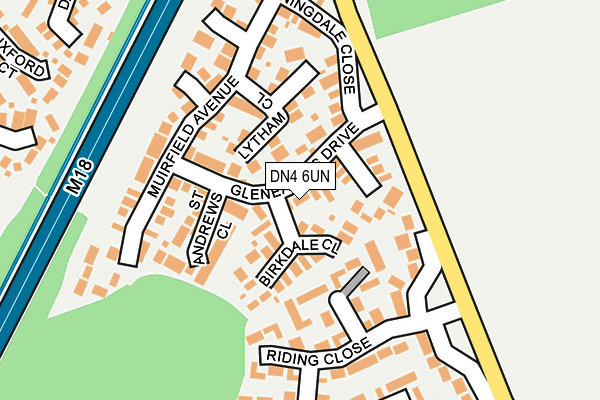 DN4 6UN map - OS OpenMap – Local (Ordnance Survey)