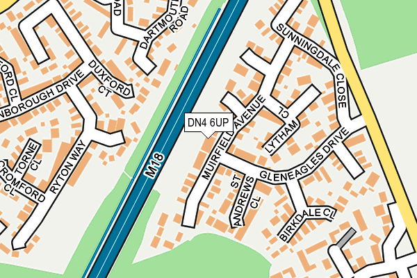 DN4 6UP map - OS OpenMap – Local (Ordnance Survey)