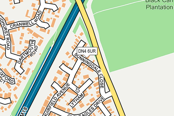 DN4 6UR map - OS OpenMap – Local (Ordnance Survey)