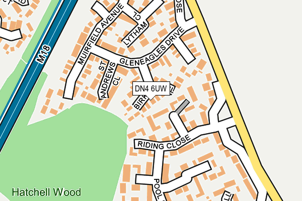 DN4 6UW map - OS OpenMap – Local (Ordnance Survey)