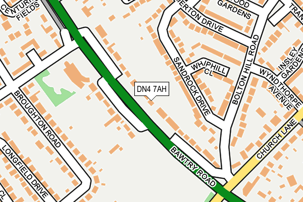 DN4 7AH map - OS OpenMap – Local (Ordnance Survey)