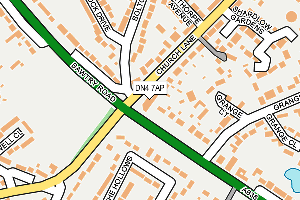 DN4 7AP map - OS OpenMap – Local (Ordnance Survey)
